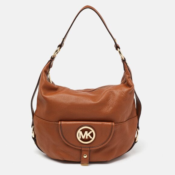 Michael Kors Fulton Pebble‎ Grain Leather Hobo Bag - Picture 1 of 16